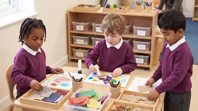 Pupils in the art area