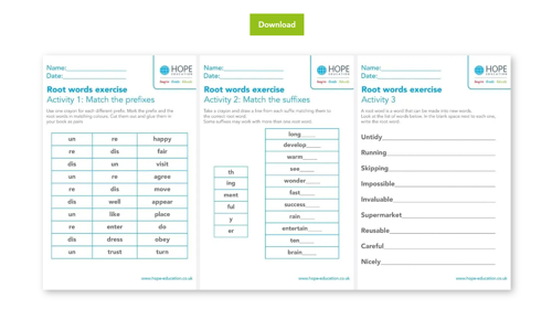 Root words pack