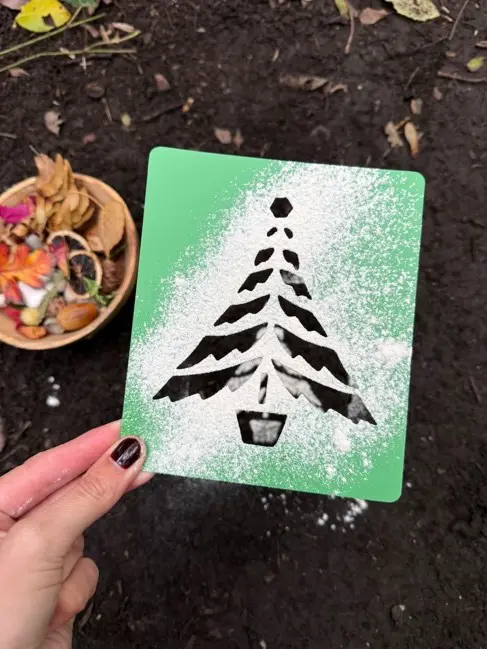 Xmas flour art