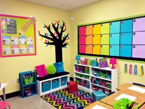 Colourful reading corner