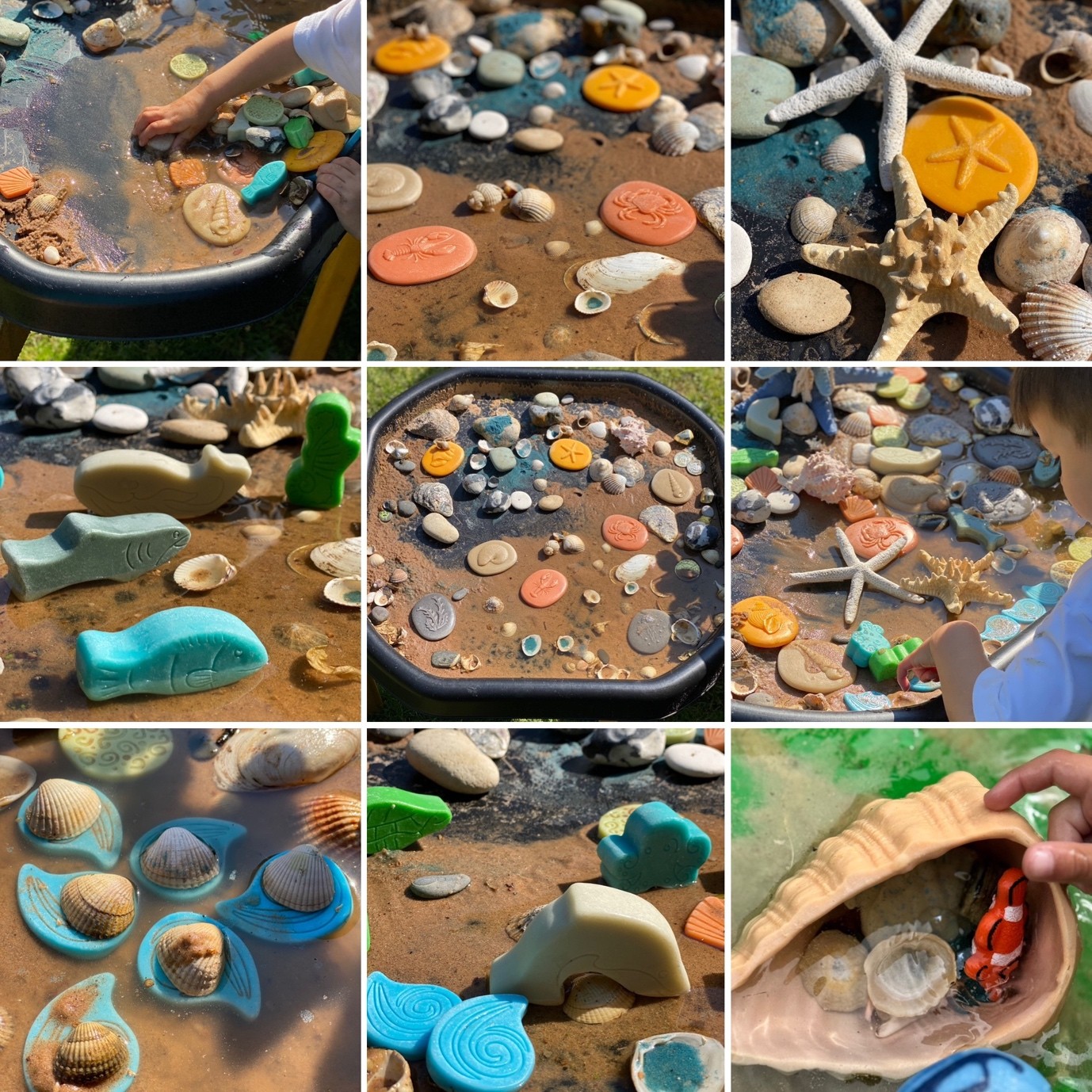 Ocean themed sensory play