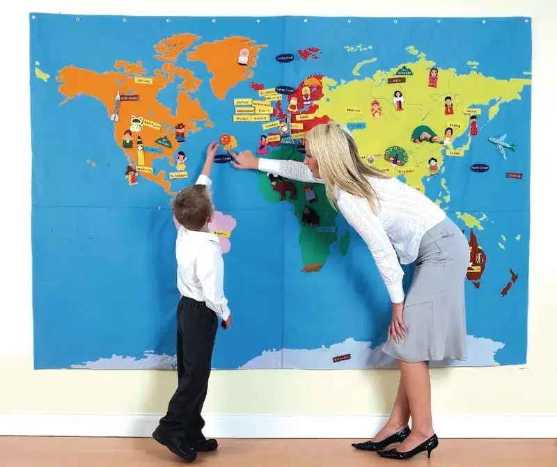 Countries on a map