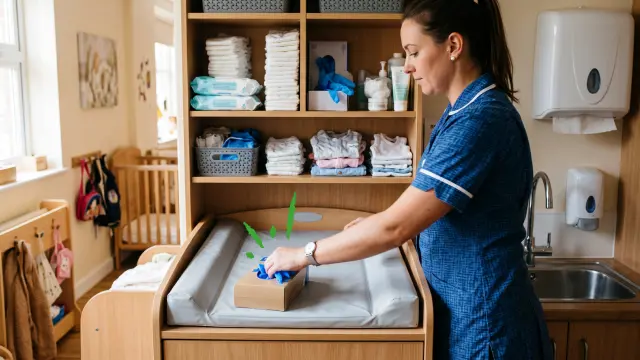 preparing a changing area